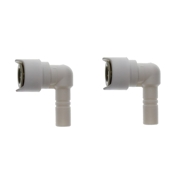 12mm-12mm Stem Elbow Connector White