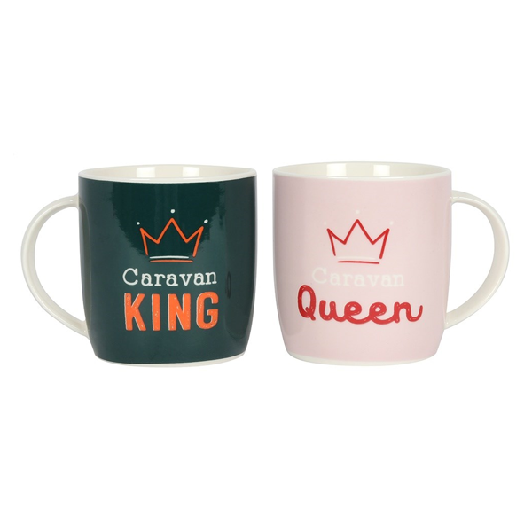 Caravan King & Caravan Queen Mug Set