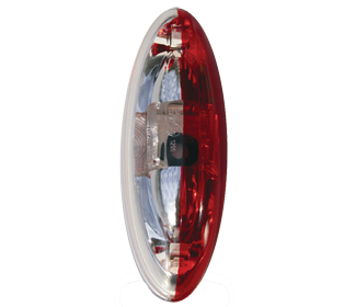Red/White End Outline Lamp